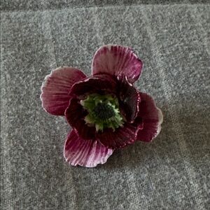 Vintage Dorothy Ann China Co. Porcelain Flower Brooch